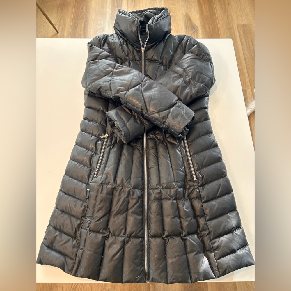 2 for 1 priced coats- black Guess jacket and Brown French Connection
